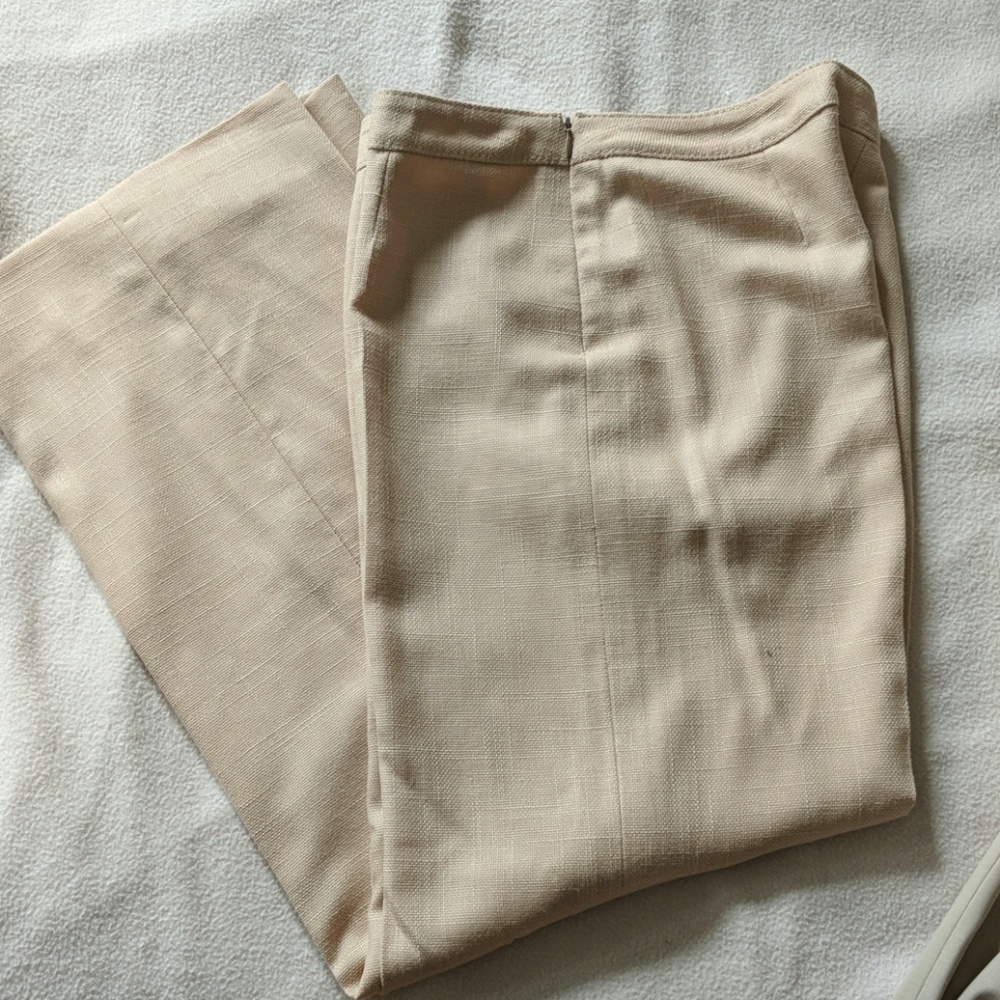 Valentino beige palazzo pants size 12 - elegant safari style - old money outfit